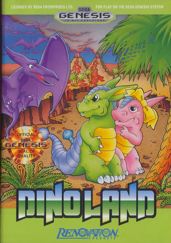 Dino Land box art for Sega Mega Drive